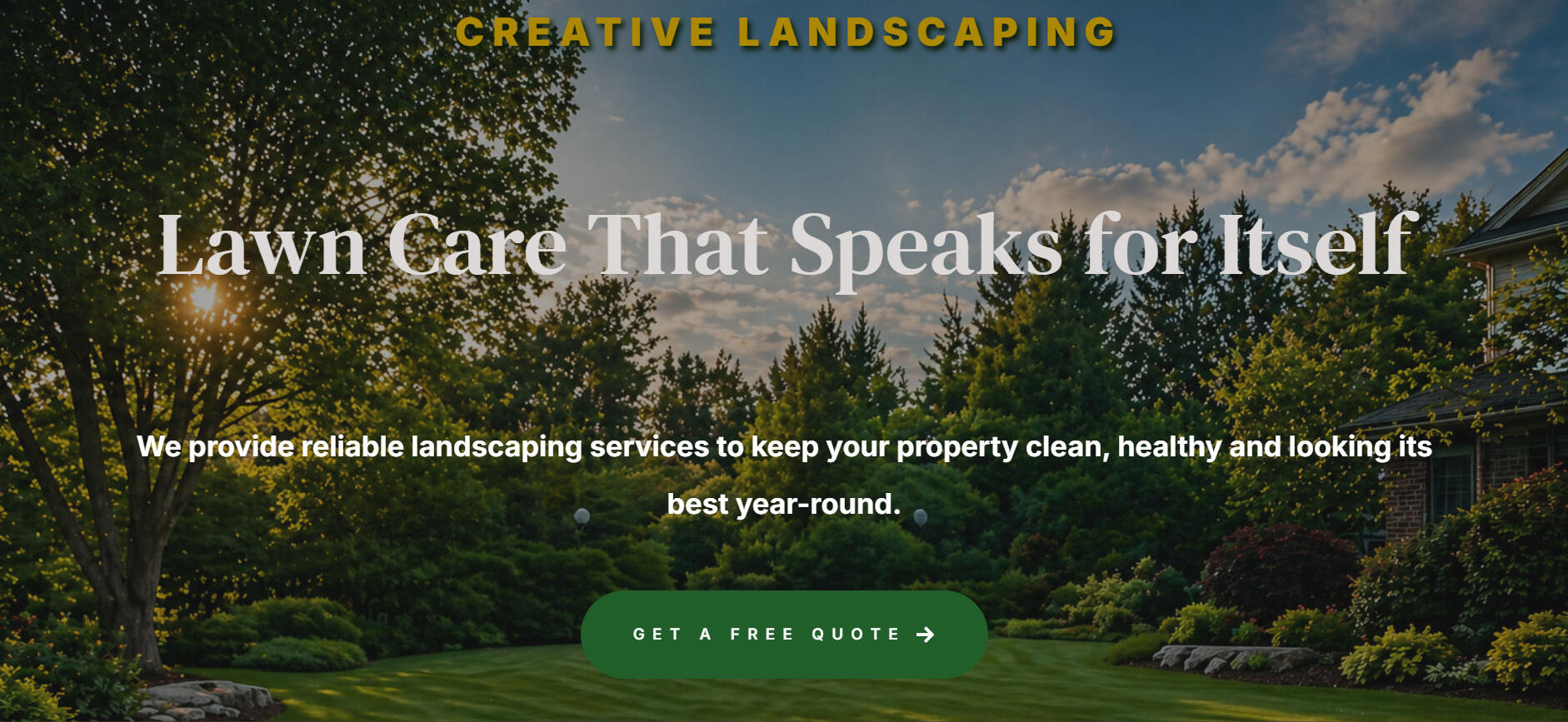 Creative Landscaping Creative Landscaping custom website design by Forge Lab Studios